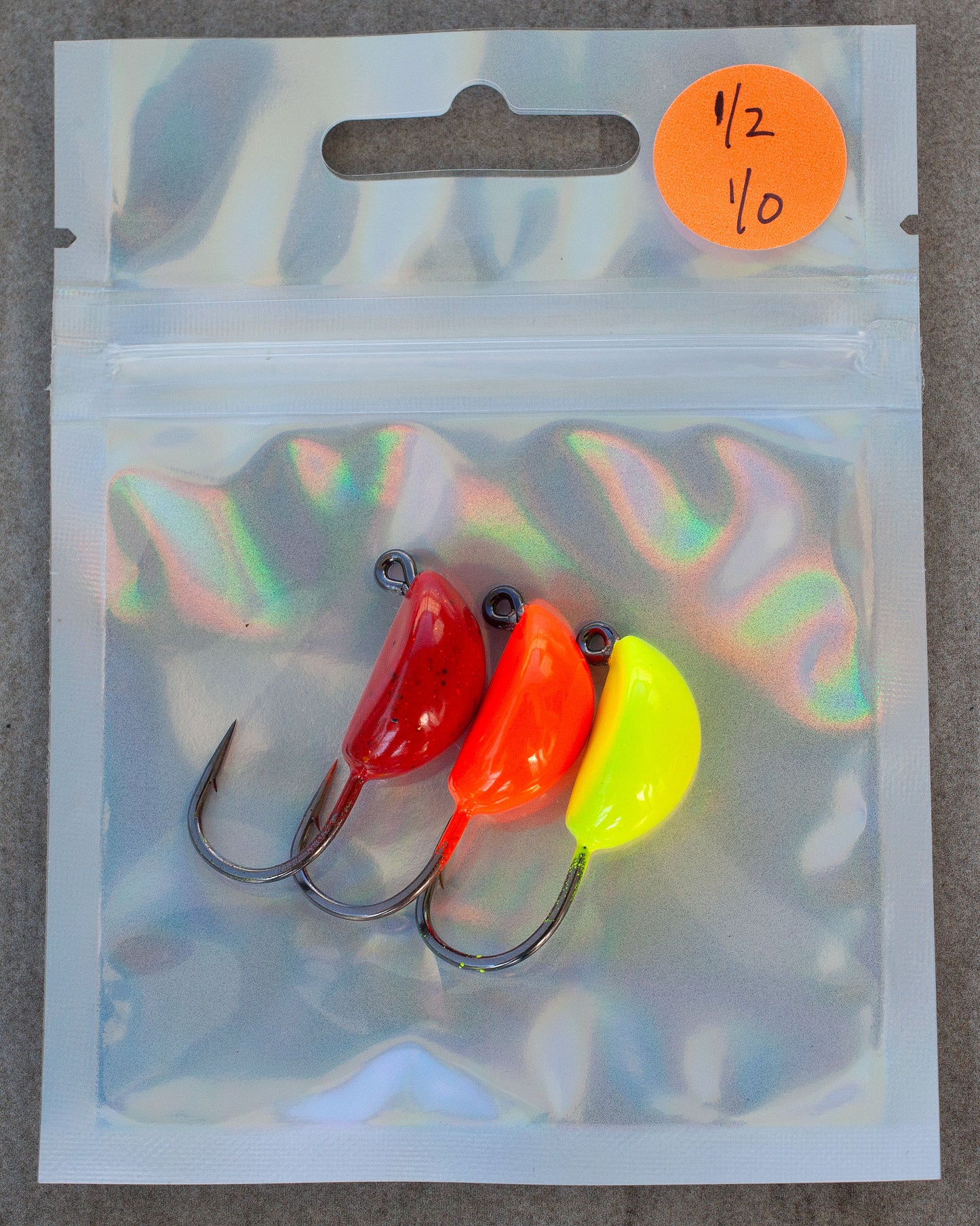 οΈβ1/2 oz, 1/0 hook, red, orange, yellow sheepshead jigs - 3 pack οΈβπ₯